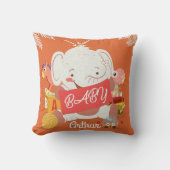 Baby Olifant Decoratiekussen Kussen (Voorkant)