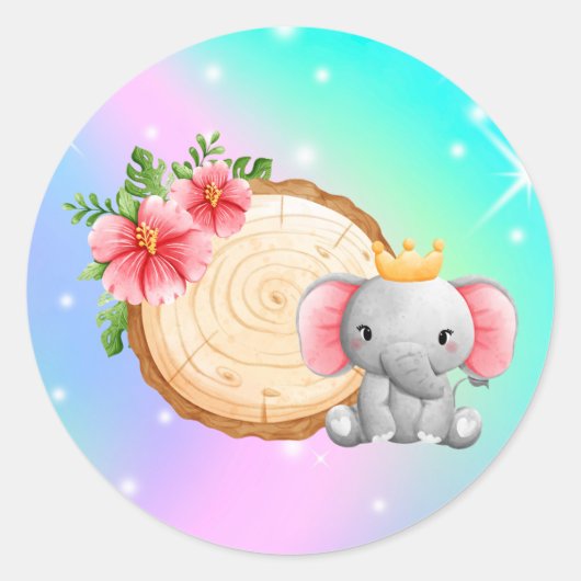 baby olifant die naast een sticker zit (Voorkant)