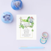 Baby Olifant DOOP Uitnodiging voor Meisjes Jungle Flyer (Enkel)