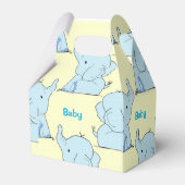 Baby Olifant Douche Papier Favor Box, Gable Bedankdoosjes (Achterkant)