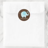 Baby Olifant douchezegel Ronde Sticker (Tas)