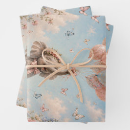 Baby Olifant Drijvende Ballonnen Inpakpapier Vel