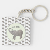 Baby Olifant Dubbelzijdig Sleutelhanger (Achterkant)