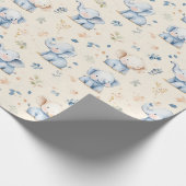 Baby olifant en baby cadeau cadeaupapier (Hoek)