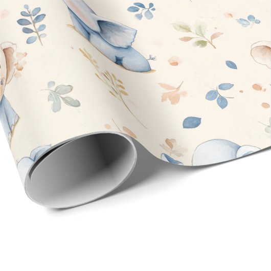 Baby olifant en baby cadeau cadeaupapier (Rol Hoek)