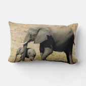 Baby-olifant en moeder kussen (Achterkant)