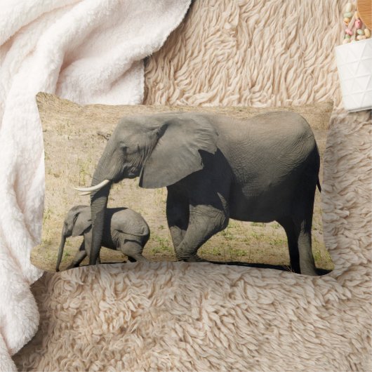 Baby-olifant en moeder kussen (Deken)