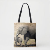 Baby-olifant en moeder tote bag (Voorkant)