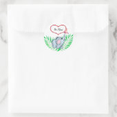 Baby Olifant En Vlinder Sticker (Tas)