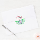 Baby Olifant En Vlinder Sticker (Envelop)