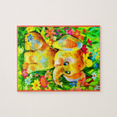 baby olifant en vogel legpuzzel (Horizontaal)