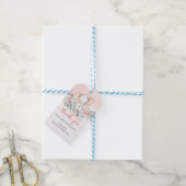 Baby olifant eucalyptus baby shower cadeaulabel (Met Touw)