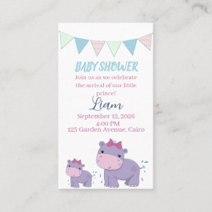 Baby Olifant Feest Baby Shower Uitnodiging
