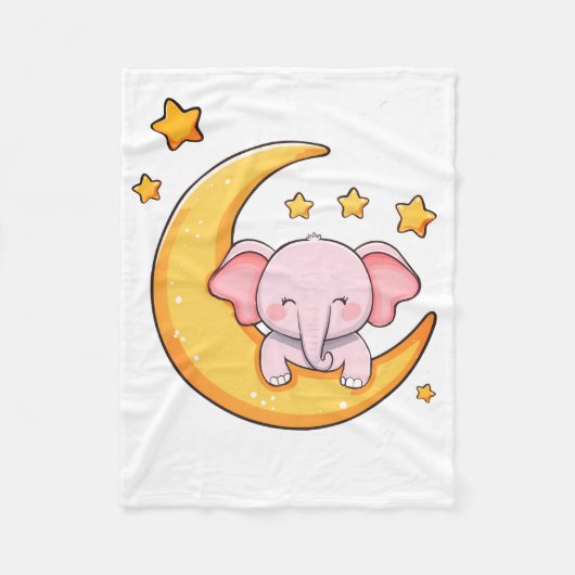 Baby olifant fleece deken (Voorkant)