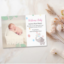 Baby Olifant Geboorte Aankondiging