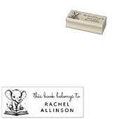 Baby Olifant Geleerde Ex Libris Stempel (Gestempeld)