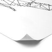 Baby olifant geometrische minimalistische kleuterk poster (Hoek)