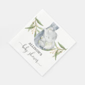 Baby Olifant Geslachtsneutrale waterverf Servet (Hoek)