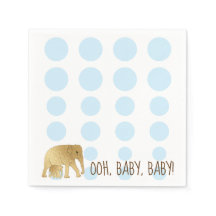 Baby Olifant Goud Blauw