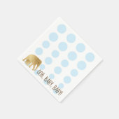 Baby Olifant Goud Blauw Servet (Hoek)
