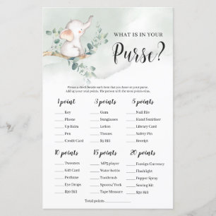 Baby olifant greenery wat er in je portemonnee zit