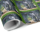 Baby Olifant Grijs Schattige Cadeaupapier (Rol Hoek)