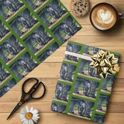 Baby Olifant Grijs Schattige Cadeaupapier