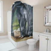 Baby Olifant Grijs Schattige Douchegordijn (In situ)
