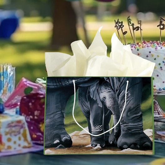 Baby Olifant Grijs Schattige Groot Cadeauzakje