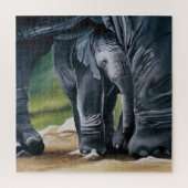 Baby Olifant Grijs Schattige Legpuzzel (Verticaal)