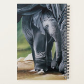 Baby Olifant Grijs Schattige Planner (Achterkant)