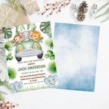 Baby Olifant groen tropische baby shower