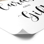 Baby olifant groene foliage cards en cadeaubord poster (Hoek)