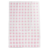 Baby olifant in bloemen op Gingham Medium Cadeauzakje (Achterkant)