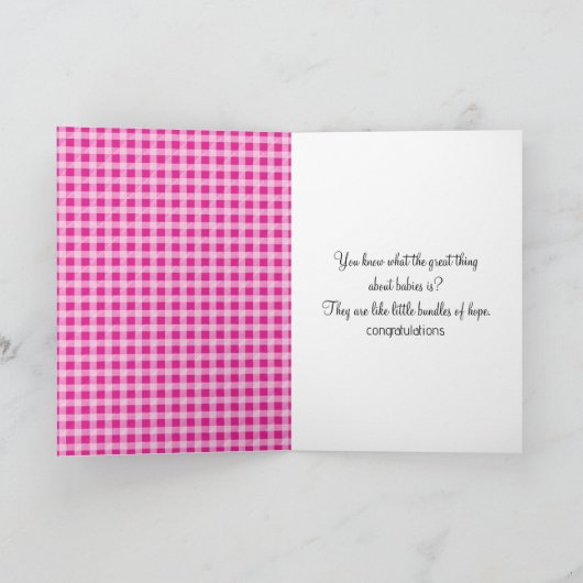 Baby olifant in bloemen, pasgeboren kaart (Binnen)