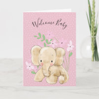Baby olifant in bloemen voor pasgeboren