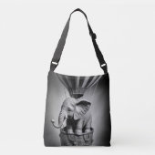 Baby olifant in een luchtballon crossbody tas (Voorkant)