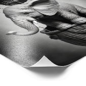 Baby olifant in een luchtballon foto afdruk (Hoek)