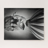 Baby olifant in een luchtballon legpuzzel (Horizontaal)