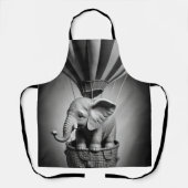 Baby olifant in een luchtballon schort (Voorkant)