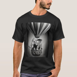 Baby olifant in een luchtballon t-shirt