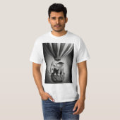 Baby olifant in een luchtballon t-shirt (Voorkant volledig)