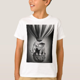 Baby olifant in een luchtballon t-shirt