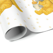 Baby olifant in geel pyjama Baby shower Cadeaupapier (Rol Hoek)