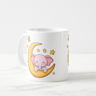Baby olifant in slaap koffiemok