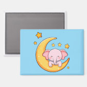 Baby olifant in slaap magneet (Voorkant / Achterkant)