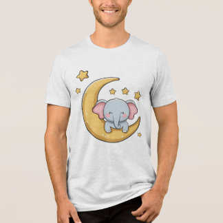 Baby olifant in slaap Tri-Blend shirt
