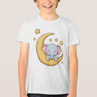 Baby olifant in slaap Tri-Blend shirt