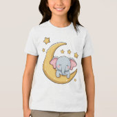 Baby olifant in slaap Tri-Blend shirt (Voorkant)