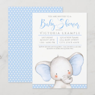Baby Olifant Jongens Baby Shower Kaart